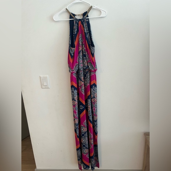 Roz & Ali Sleeveless Maxi Dress Size 10 Boho Paisley Print Halter Neck - Picture 4 of 6